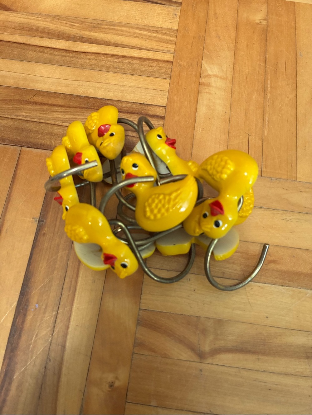 Yellow Duck Shower Curtain Hooks – Set of 12
